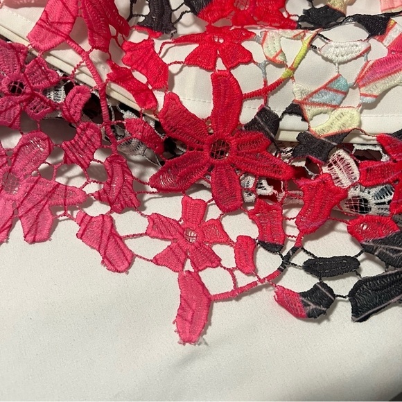 Elie Tahari Women’s Pink and Green Size 4 Sleeveless Sundress Lined Embroidered - Picture 12 of 13